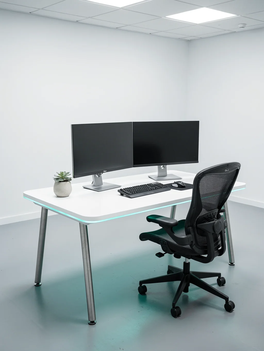 Modern UI/UX interface design on a professional workstation